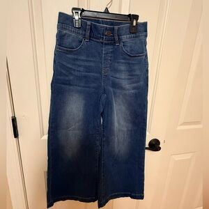 Betabrand High Rise Wide Leg Crop Jean
